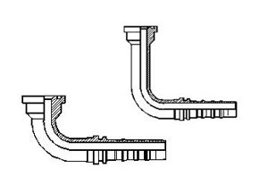 J518 FLANGE 90° SAE3