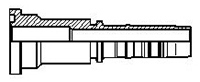 J518 FLANGE STRAIGHT SAE6